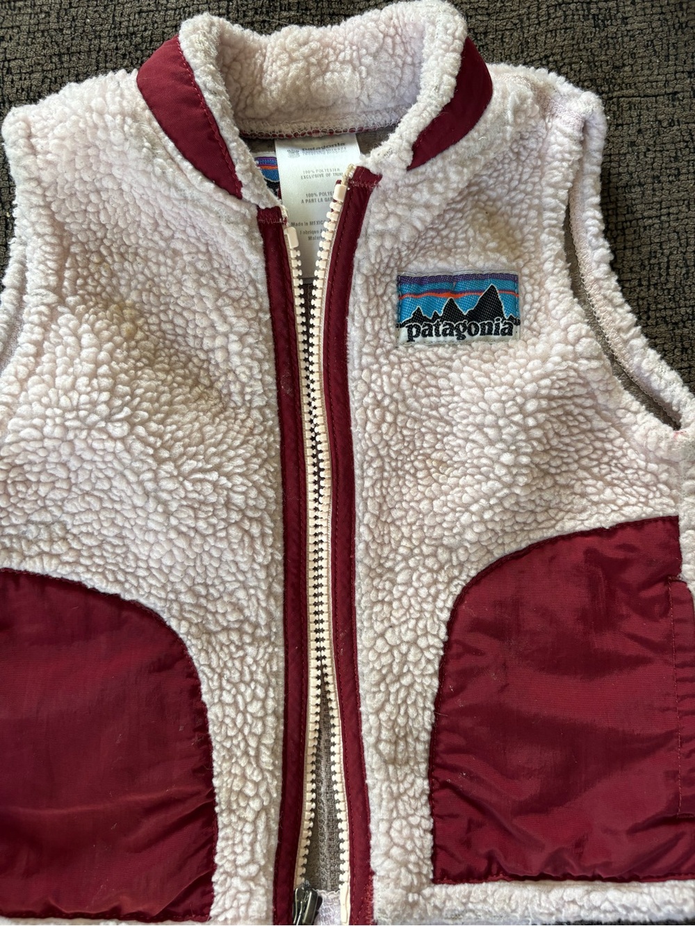 Patagonia Baby Bottoms - Heather Gray with Pink Lining